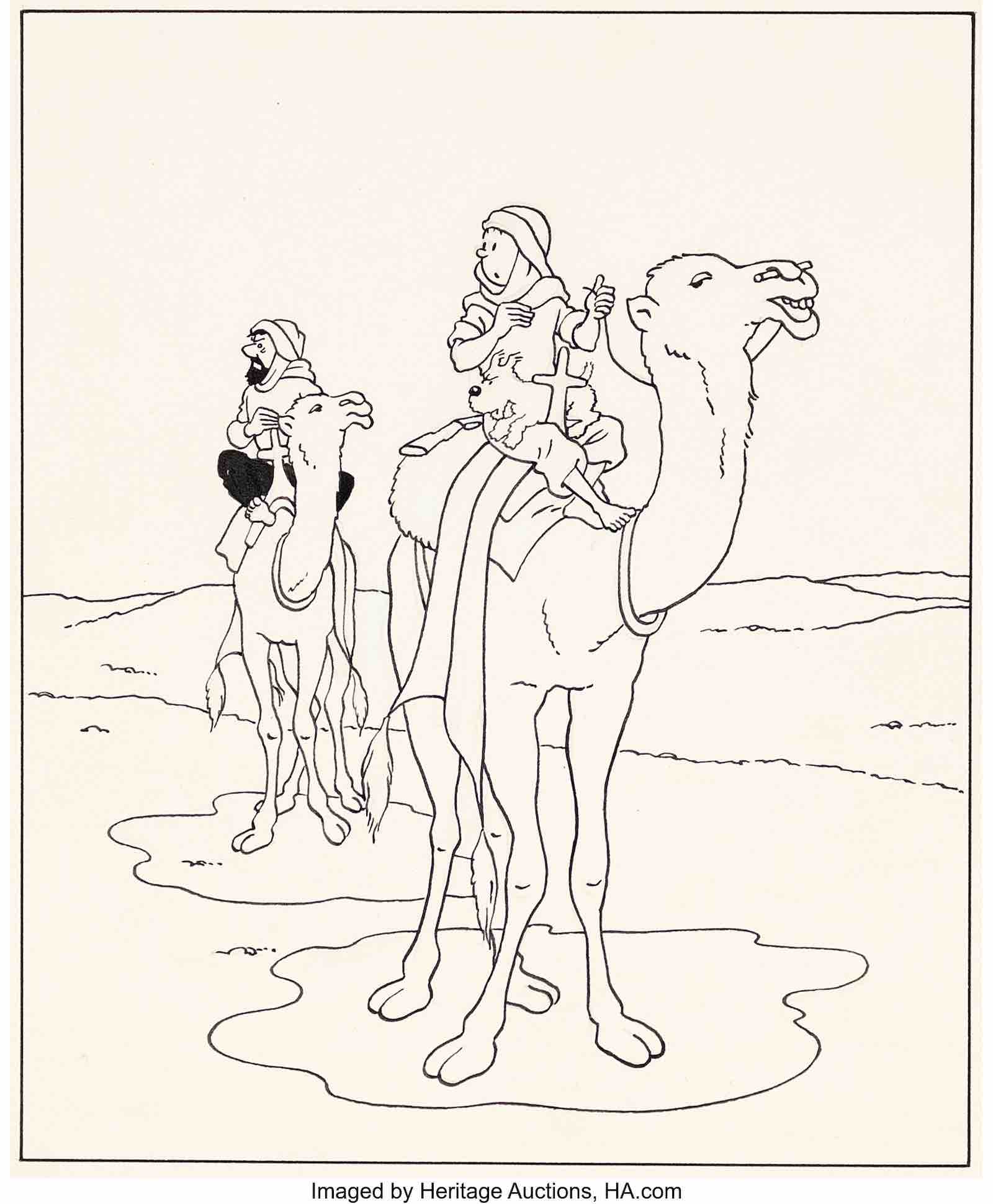 Hergé Album à colorier Grand Format 5