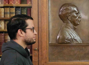 Nadeem Toodayan on his first visit to the Osler Library of the History of Medicine at McGill University