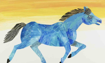 Eric Carle, illustration for The Artist Who Painted a Blue Horse